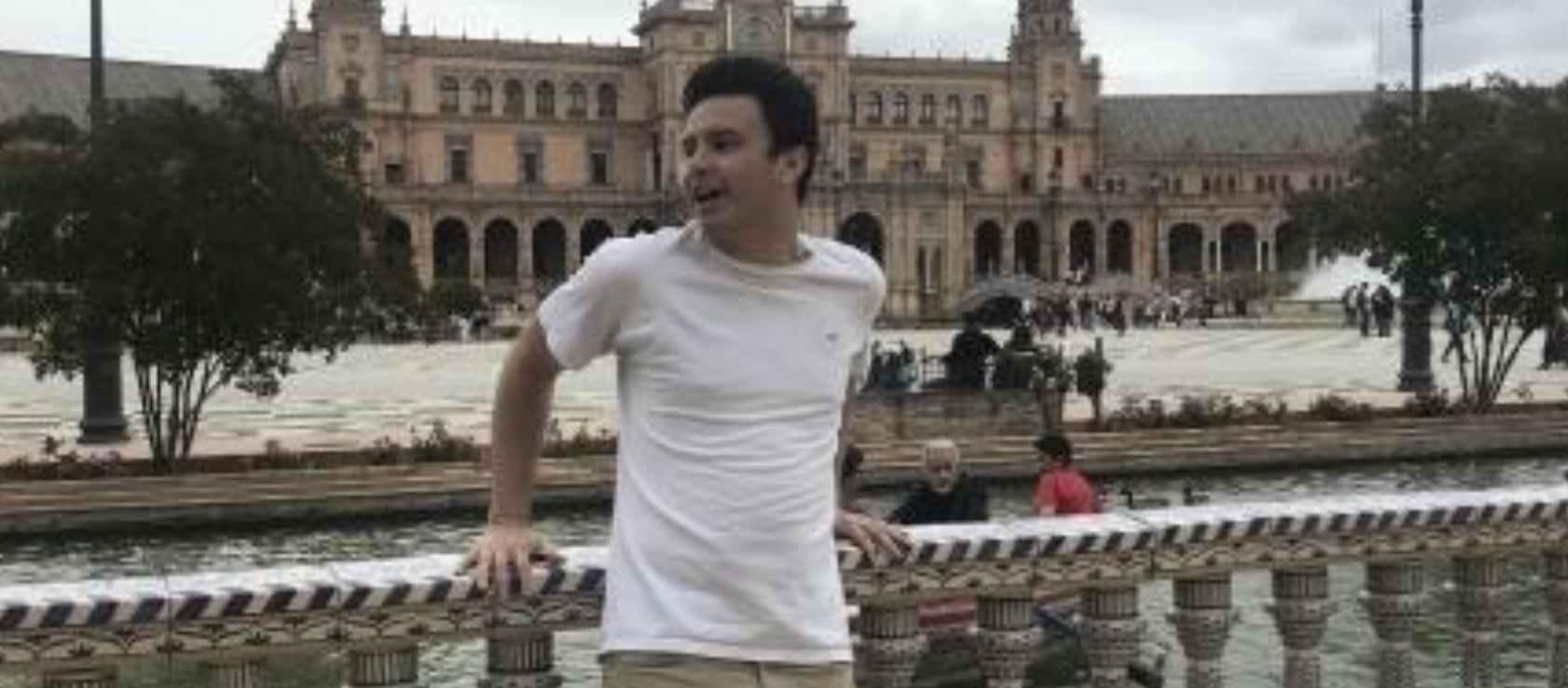 Michael Hildreth poses on a balcony in Spain.