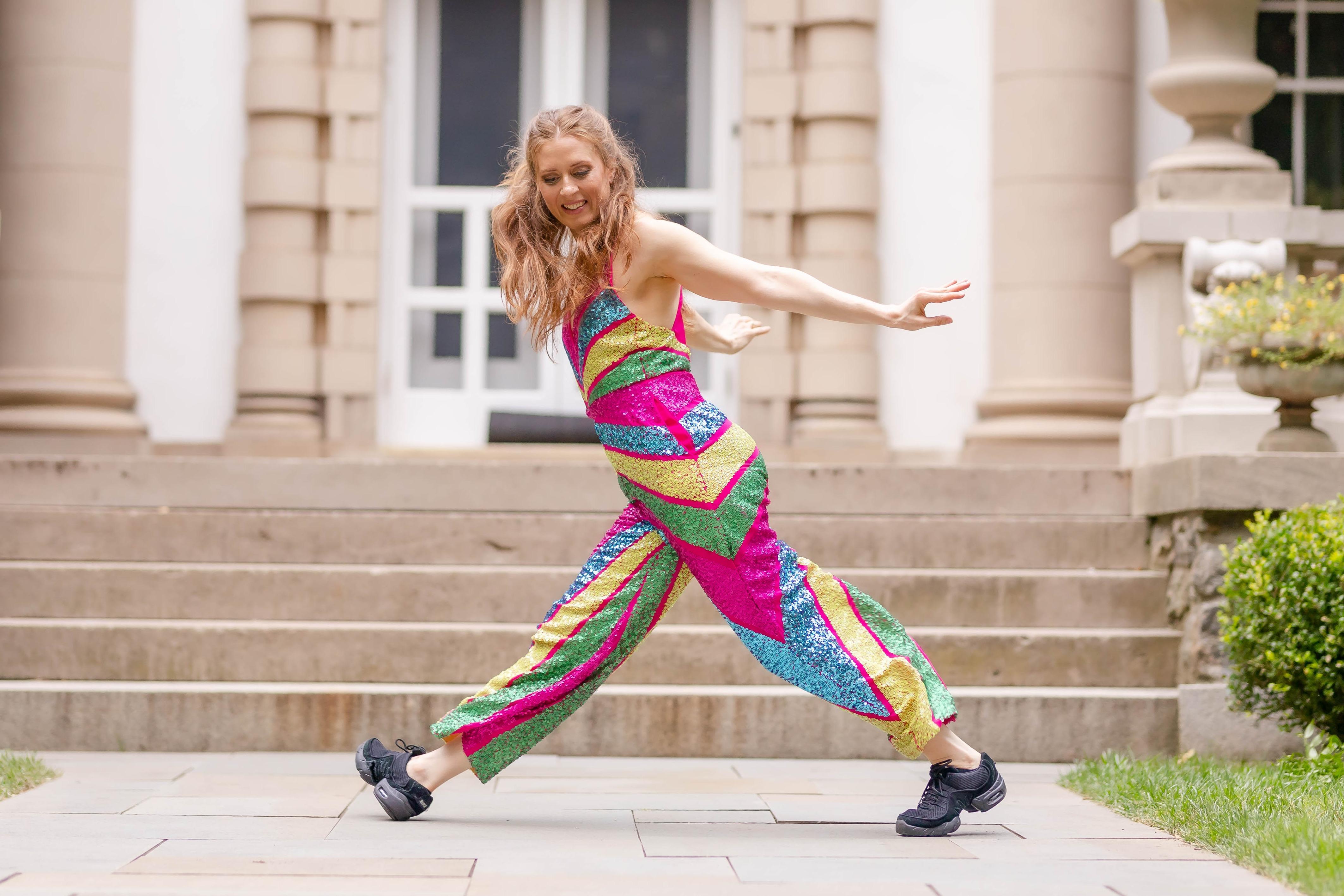 Dr. Kate Spanos dances.