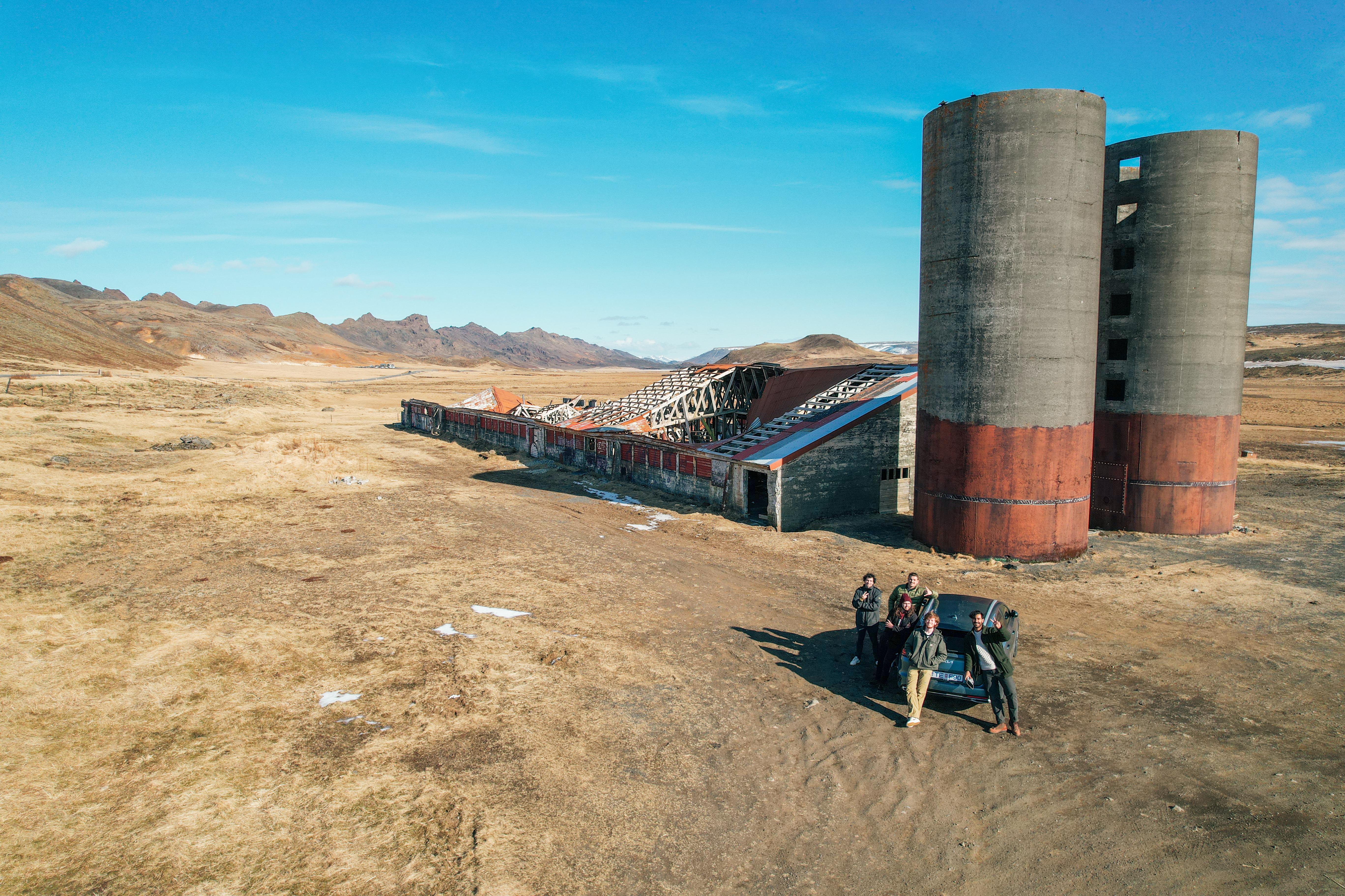 Five UMD students explore an old geothermal farm in Iceland.