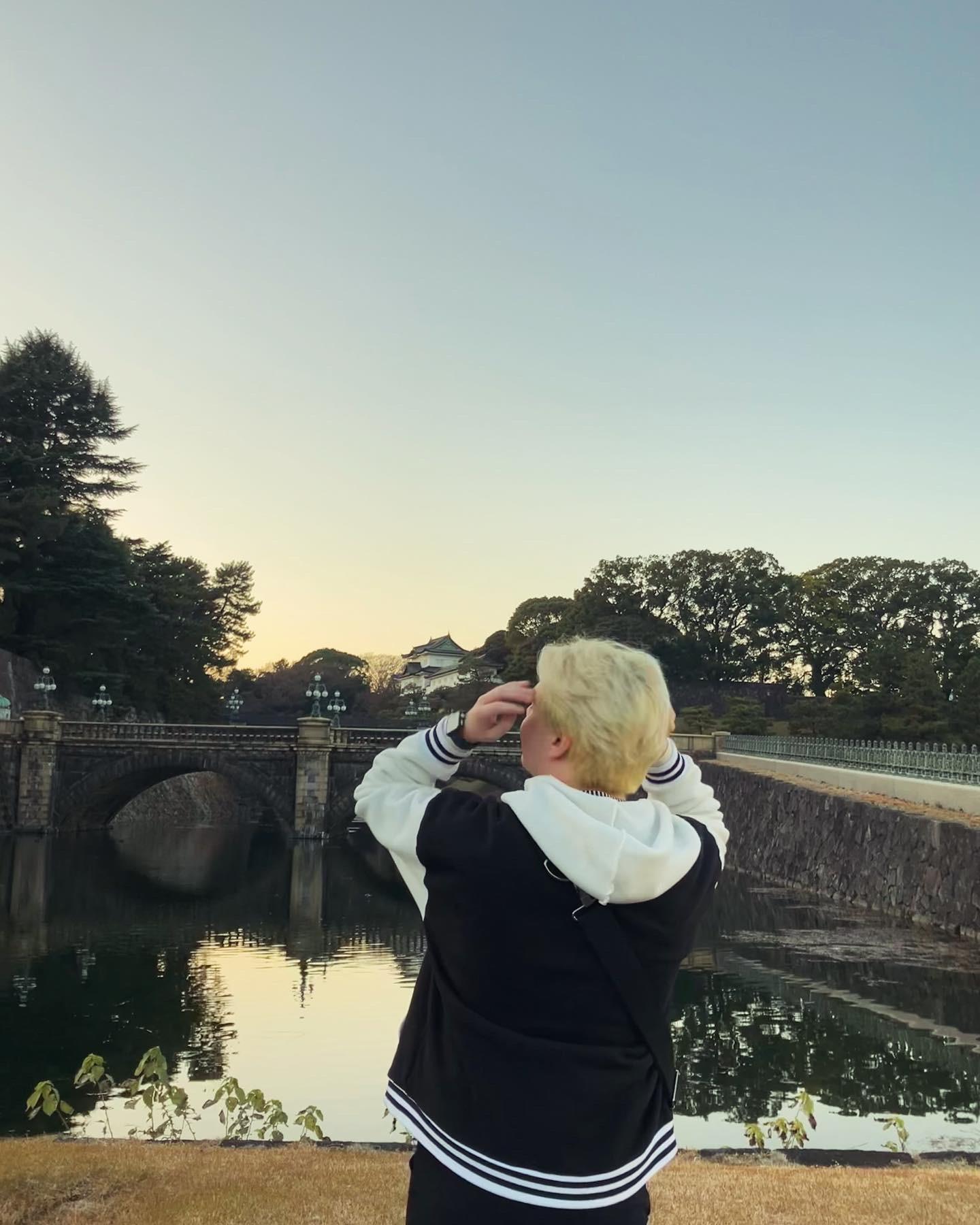 Jack Burke looks out at a pond