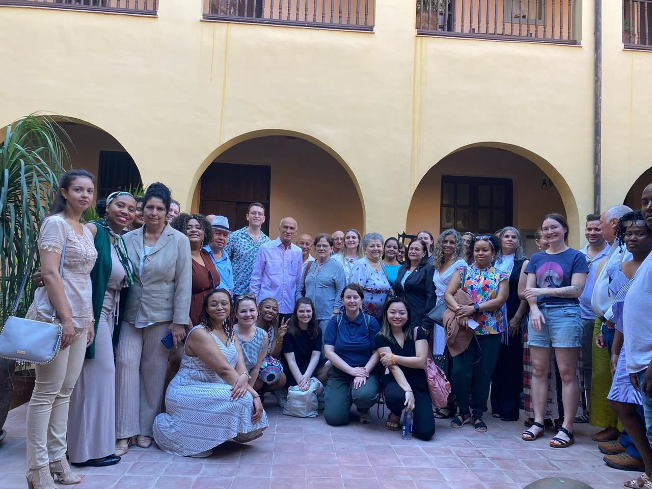 A group photo of scholars in Cuba