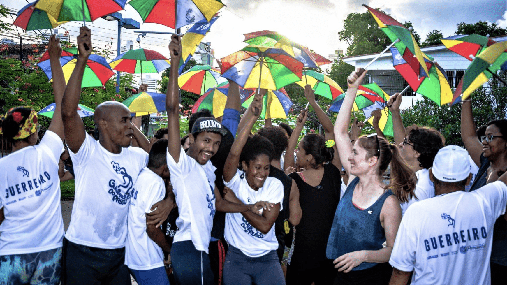 Kate Spanos is photographed with locals during her 2018 Fulbright to Brazil. 