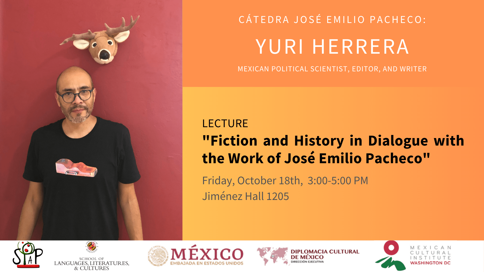 Yuri Herrera, Cátedra Pacheco: "Fiction and History in Dialogue with the Work of José Emilio Pacheco"