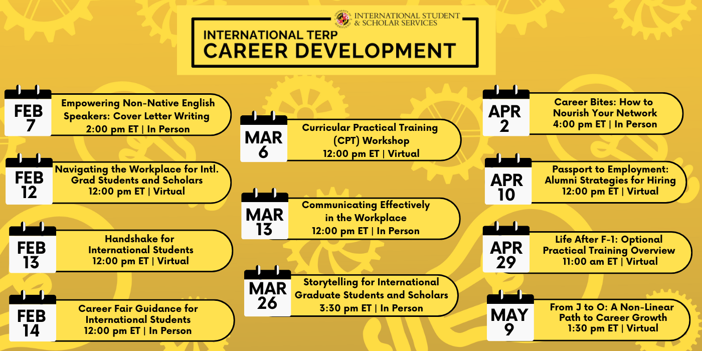 ISSS Career Dev Workshops