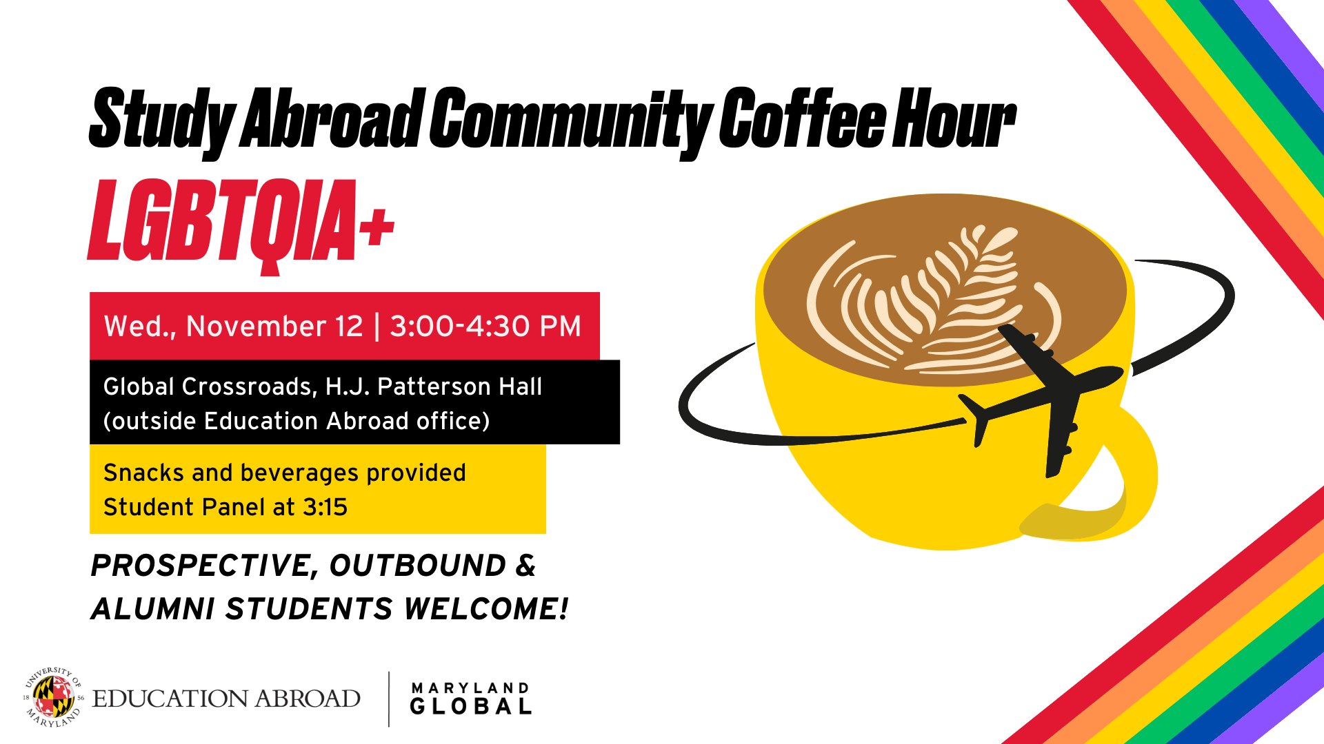 Study Abroad Community Coffee Hour LGBTQIA+