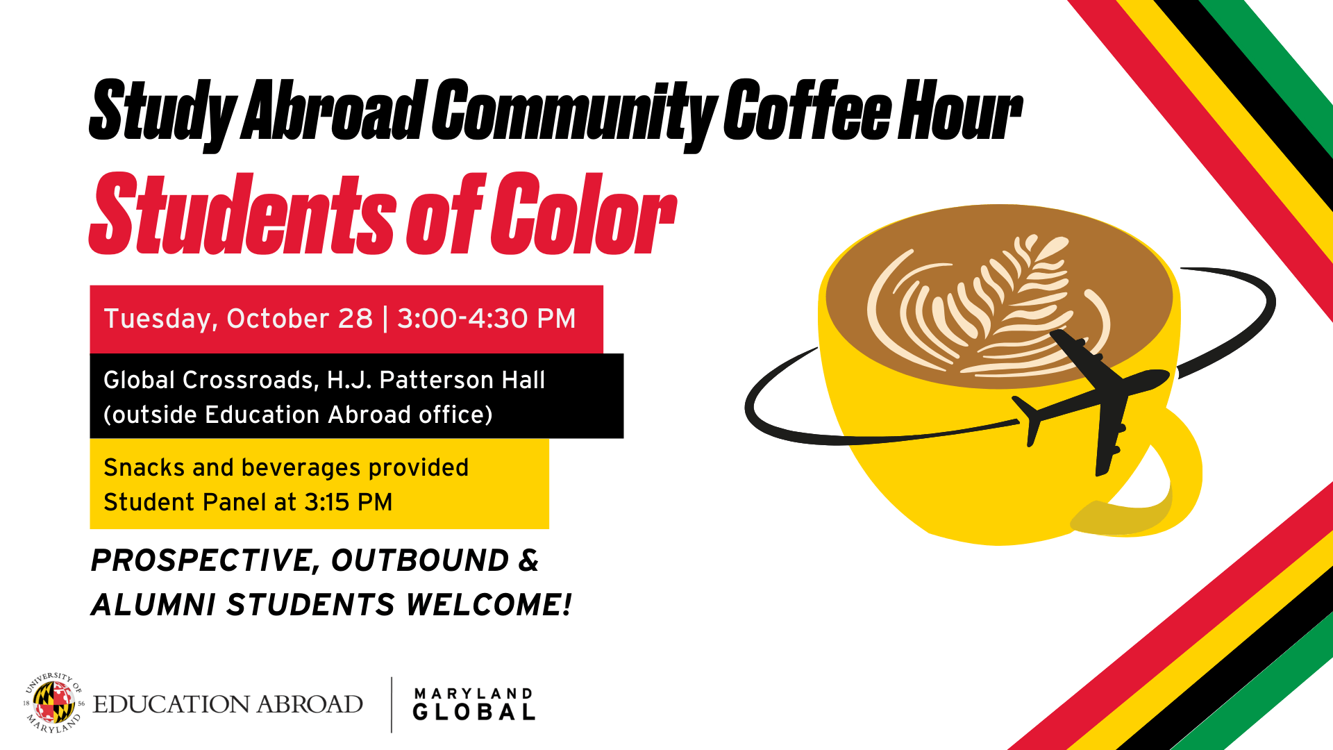 Study Abroad Community Coffee for Hour Students of Color