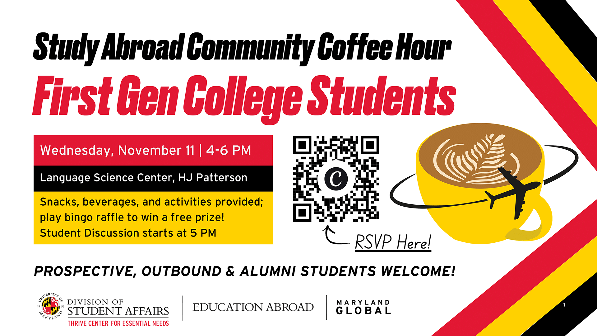 Spring 2027 Study Abroad Community Coffee Hour for First Generation Students
